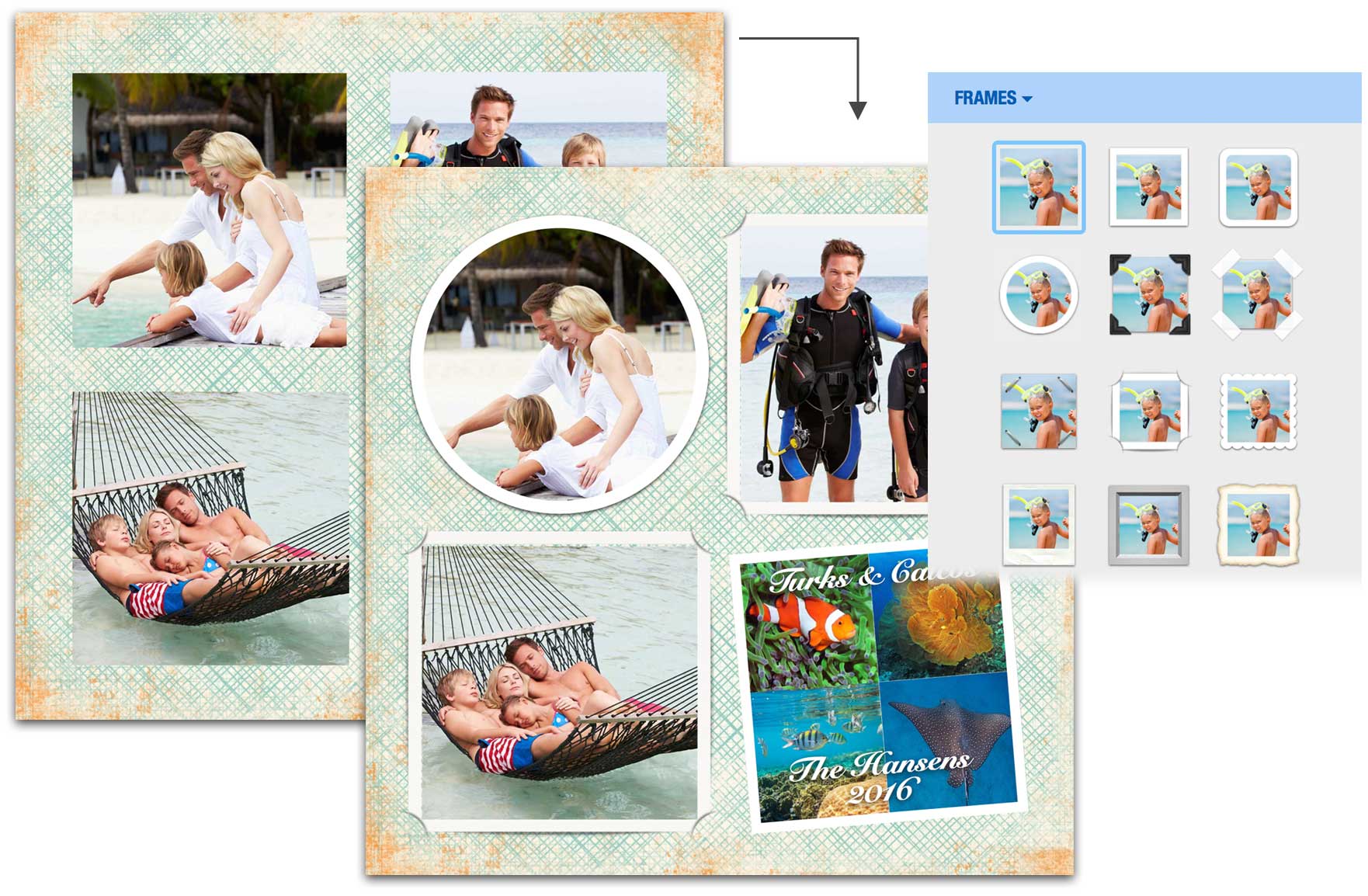 One-click frame examples.